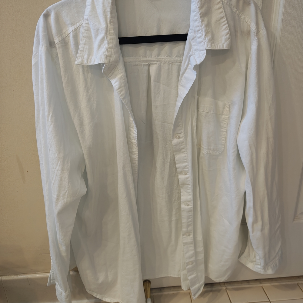 a.n.a White Button Down Shirt